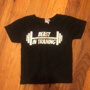 Beast in training shirt
